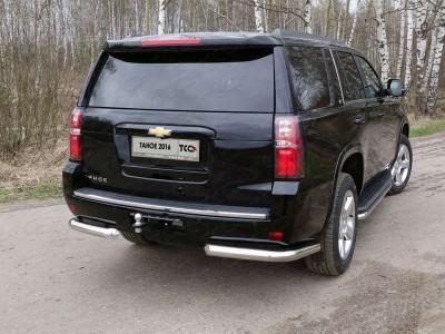 Защита задняя уголки 76 мм для Chevrolet Tahoe № CHEVTAH16-17