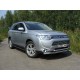 Накладка решётки радиатора верхняя 12 мм ТСС для Mitsubishi Outlander 2012-2014