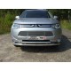 Накладка решётки радиатора верхняя 12 мм ТСС для Mitsubishi Outlander 2012-2014