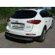 Защита заднего бампера овальная овальная 75-42 мм ТСС для Infiniti QX50/EX25/EX35/EX37 2007-2016
