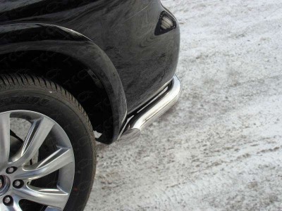 Защита заднего бампера уголки 76 мм для Infiniti QX80 № INFQX8014-10