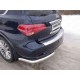 Защита заднего бампера уголки 76 мм ТСС для Infiniti QX80 2014-2018
