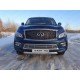 Защита передняя овальная 75-42 мм ТСС для Infiniti QX80 2014-2018