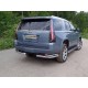 Защита задняя двойные уголки 76-42 мм ТСС для Cadillac Escalade 2015-2021