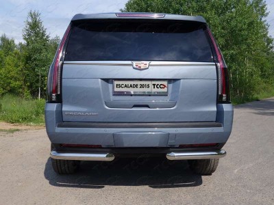 Защита задняя уголки 76 мм ТСС для Cadillac Escalade 2015-2021