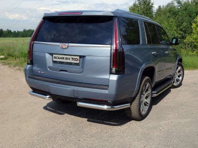 Защита задняя уголки 76 мм для Cadillac Escalade № CADESC15-19