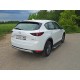 Пороги с площадкой алюминиевый лист 75х42 мм ТСС для Mazda CX-5 2018-2021