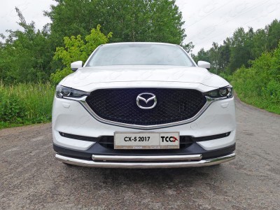 Защита передняя двойная 60-42 мм для Mazda CX-5 № MAZCX517-36