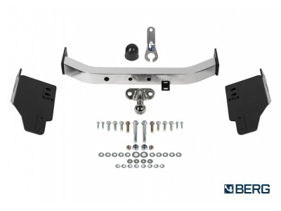 Фаркоп с нержавеющей накладкой для Toyota Land Cruiser Prado 120 2002-2009, Prado 150 (кроме Black Onyx) 2009-2023, Lexus GX470 2003-2009, Lexus GX460 2009-2023 фланцевое крепление шара №F.5714.002