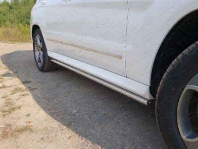 Пороги труба 42 мм для Mercedes-Benz GLK № MERGLK220D14-03