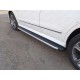 Пороги алюминиевые ТСС с накладкой для Mercedes-Benz GLK 2008-2015