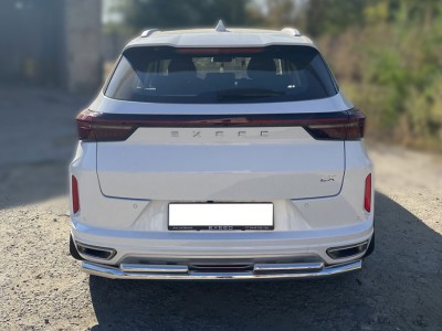 Защита заднего бампера двойная d-60+43 Технотек для Exeed LX 1.5L Turbo 2WD 2022 – н.в. CELX_3