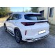 Защита заднего бампера двойная d-60+43 с доп.накладками для Exeed LX 1.5L Turbo 2WD 2022 – н.в.