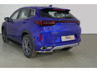 Защита задняя (уголки) 42,4 мм ТСС для Exeed LX 1.5L Turbo 2WD 2022 – н.в.