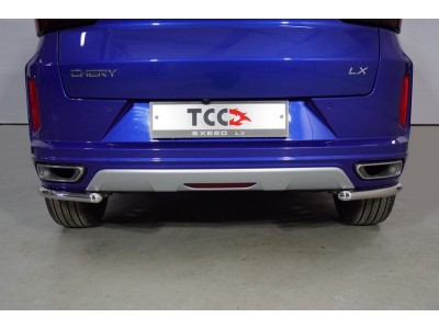 Защита задняя (уголки) 42,4 мм ТСС для Exeed LX 1.5L Turbo 2WD 2022 – н.в.