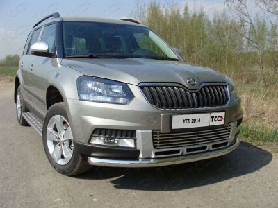 Защита переднего бампера 60 мм для Skoda Yeti № SKOYET14-01