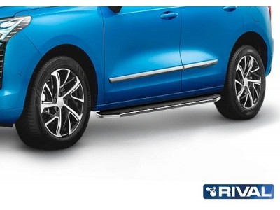 Порог-площадка "Premium" A180ALP Rival + комплект крепежа для Haval Jolion 2021-н.в.