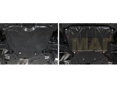 Защита картера и КПП Автоброня, сталь 2 мм для Toyota RAV4 2019-2021