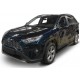 Пороги алюминиевые Rival Premium Black для Toyota RAV4 2019-2021