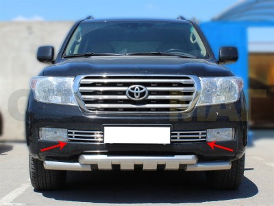 Накладка решетки бампера 16 мм для Toyota Land Cruiser 200 № LCN_1.4