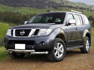Защита переднего бампера Shark 76 мм для Nissan Pathfinder № NP10 1