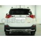 Защита заднего бампера двойная 53-53 мм с накладками для Toyota RAV-4 2013-2015