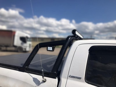 Защита кузова пикапа 76 мм для Doublecab чёрная