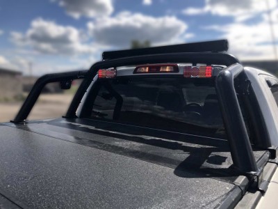 Защита кузова пикапа 76 мм для Doublecab long чёрная для Toyota Tundra 2006-2013