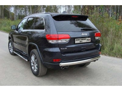 Защита заднего бампера овальная 75-42 мм для Jeep Grand Cherokee № GRCHER13-10