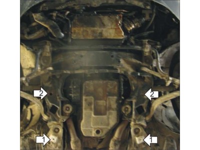 Защита КПП Мотодор сталь 2 мм для Audi A6/A6 Allroad 1997-2006