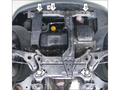 Усиленная защита картера двигателя, КПП (2 мм, сталь) для Dodge Grand Caravan 2007-2010, 2010-2020, Chrysler Town&Country 2007-2010, 2010-2016