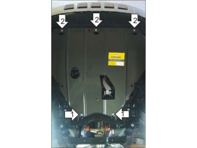 Защита картера и КПП Мотодор сталь 2 мм для Ford Kuga 2008-2013