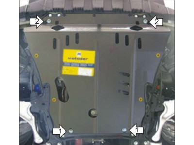 Защита картера и КПП Мотодор сталь 2 мм для Honda Pilot/Acura MDX 2006-2011