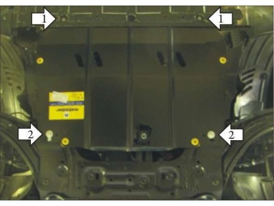 Защита картера и КПП Мотодор сталь 2 мм для Nissan Qashqai/Qashqai +2 2007-2014