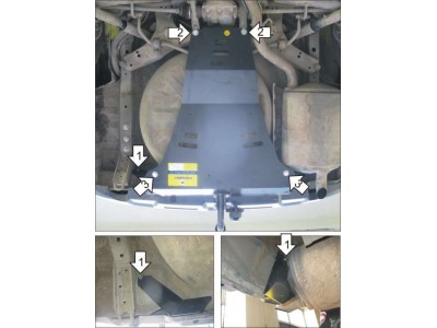 Защита заднего бампера Мотодор сталь 2 мм для Nissan X-Trail T31 2007-2015 01440