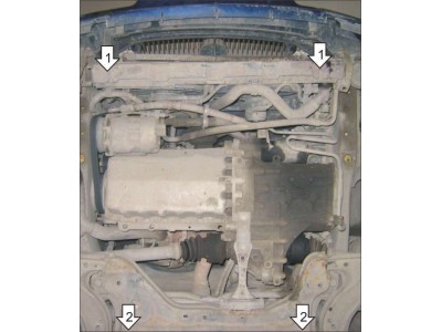 Защита картера и КПП Мотодор сталь 2 мм для Skoda Octavia Tour 1996-2010