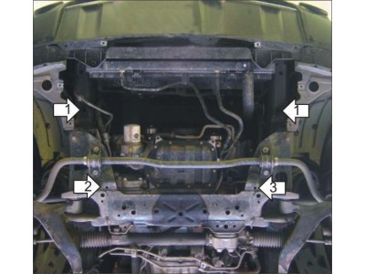 Защита картера двигателя Мотодор сталь 2 мм для Infiniti FX35/45 2002-2014