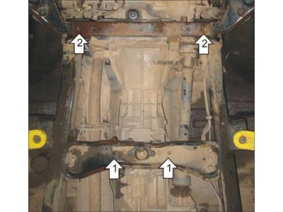 Защита МКПП Мотодор сталь 3 мм для Mitsubishi L200 2006-2015