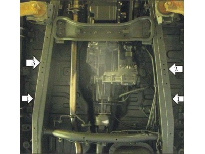 Защита раздаточной коробки Мотодор сталь 3 мм для Mitsubishi Pajero Sport 2008-2016 11316