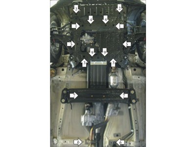 Защита картера, КПП и РК Мотодор сталь 3 мм для Suzuki Grand Vitara 2005-2015