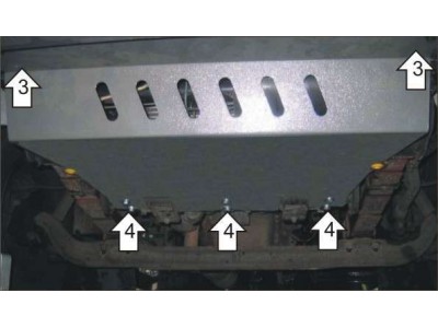 Защита радиатора Мотодор сталь 2 мм для Hyundai HD-72 2007-2021
