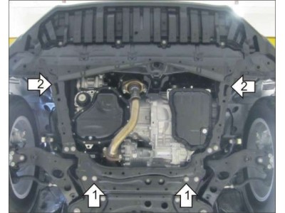 Защита картера и КПП Мотодор сталь 2 мм для Toyota RAV4 2013-2019 72503