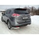 Защита задняя овальные уголки 75х42 мм ТСС для Nissan X-Trail 2015-2018