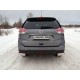 Защита задняя овальные уголки 75х42 мм ТСС для Nissan X-Trail 2015-2018