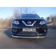 Защита передняя овальная с ДХО 75х42 мм ТСС для Nissan X-Trail 2015-2018