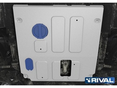 Защита картера + комплект крепежа, RIVAL, Алюминий для BAIC U5 Plus, V-1.5, вариатор (CVT), 2023-н.в., бензин