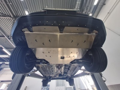 Защита картера, КПП (алюминий 4 мм) для Changan CS35 Plus 2021-н.в. (V - все) (2 части)