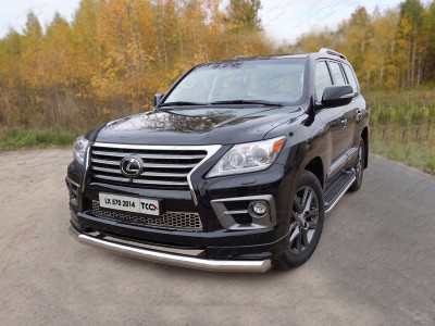Защита переднего бампера 76 мм для Lexus LX-570 Sport № LEXLX570SP14-04
