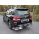 Защита задняя двойные уголки 76-42 мм ТСС для Lexus LX-570 Sport 2014-2021