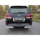 Защита задняя двойные уголки 76-42 мм ТСС для Lexus LX-570 Sport 2014-2021